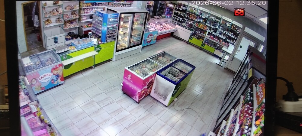 Установка пяти камер видеонаблюдения в продуктовом магазине
