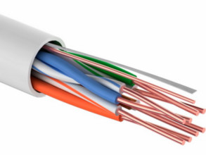 Кабель  U/UTP, Cat.5e, , 4PR, 24AWG, Indoor, Solid, серый, 305м